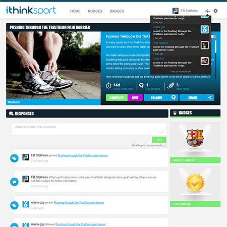 ithinksport.com - Social network for sports people